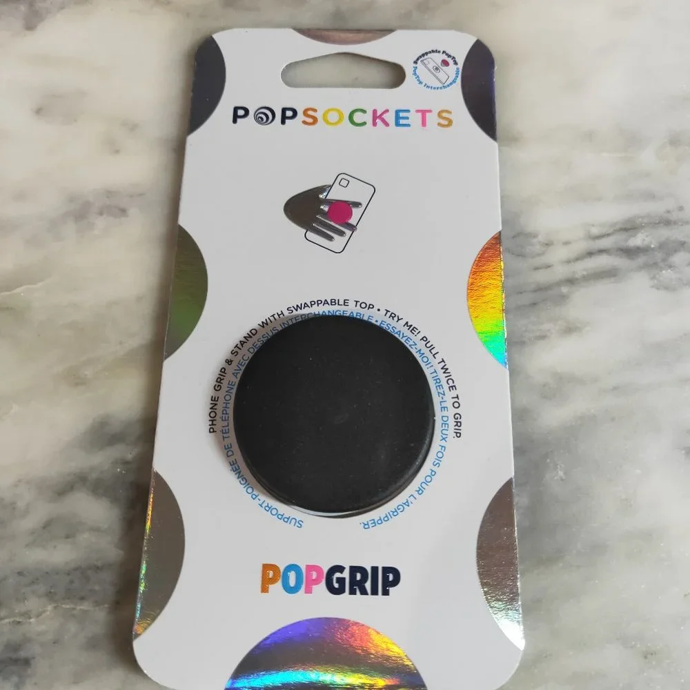 Black Popsockets Single Grip & Stand Universal Phones and Tablet Holder